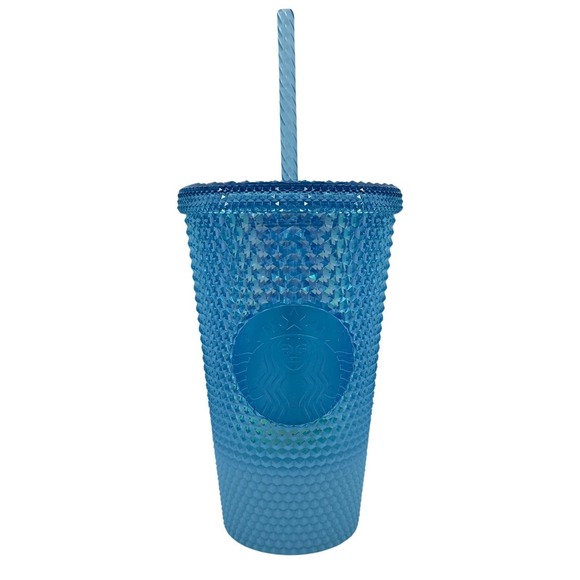 Starbucks NWT Frozen Glacier Blue Ice Ombre Studded Tumbler 16 fl oz Grande Cup - Picture 1 of 3